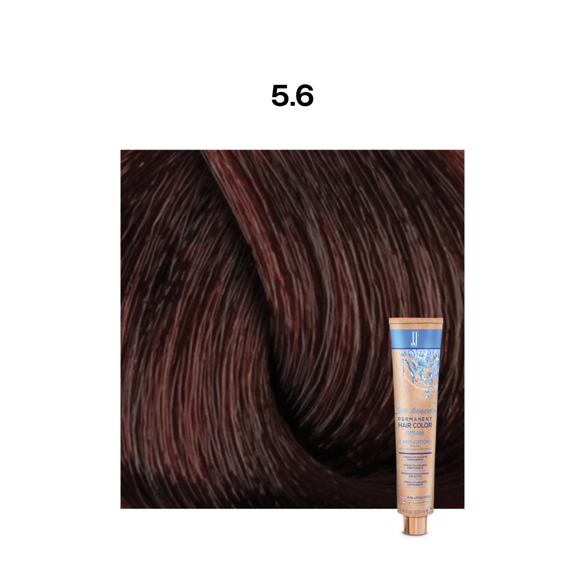 JJ Zero Ammonia Permanent Colour: Red