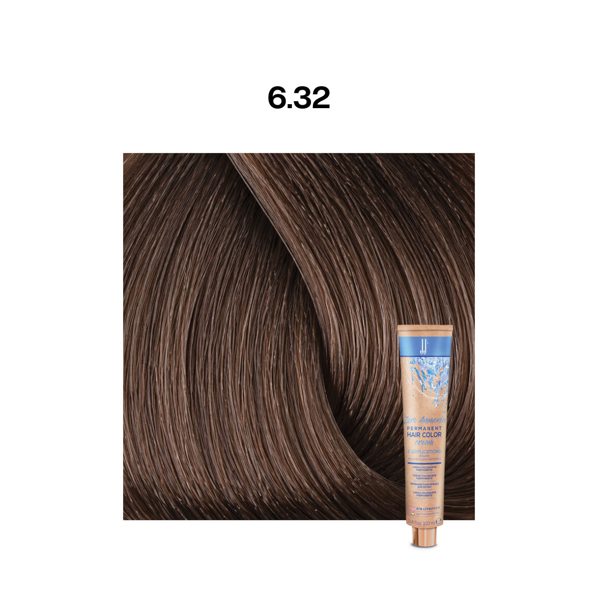 JJ Zero Ammonia Permanent Colour: Warm Beige