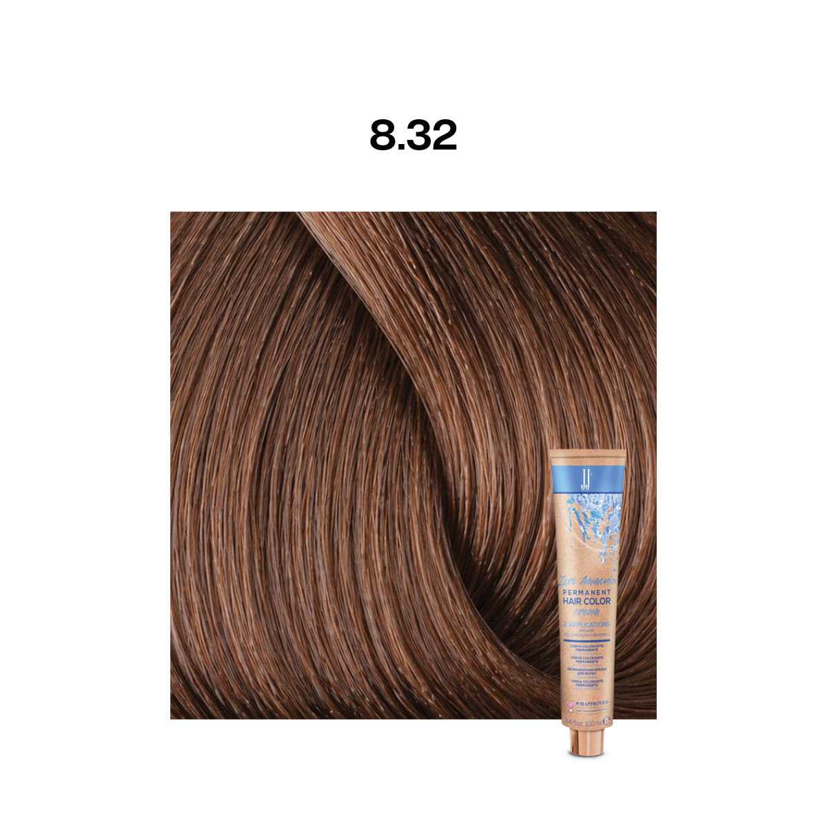 JJ Zero Ammonia Permanent Colour: Warm Beige